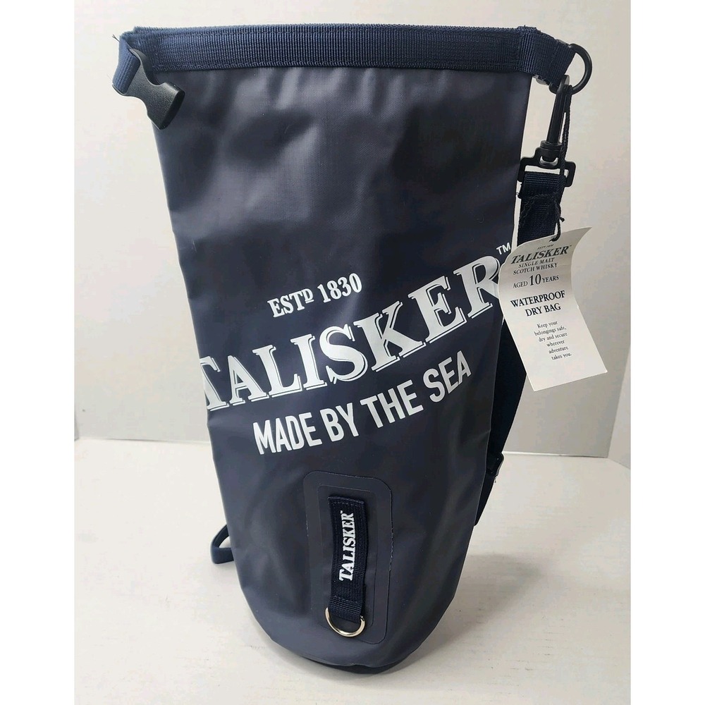 Talisker Whiskey Waterproof Dry Bag Sling Shoulder Bag Grey Roll Top New